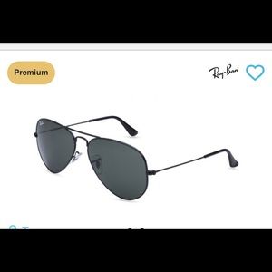 Black RayBan aviators